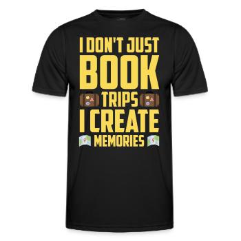 Commis au tourisme Agence de voyages - T-shirt sport Homme - noir - Devant - AI Model Male 178 dark (178cm)