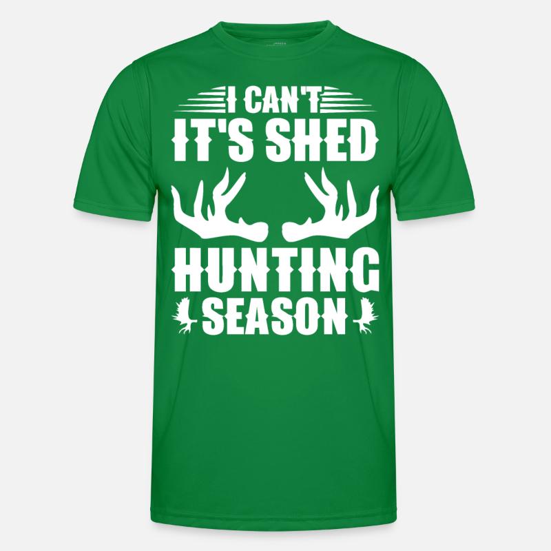 Geweihjagd Geweih Jäger Jagt Jagdtrophäe Männer Funktions-T-Shirt