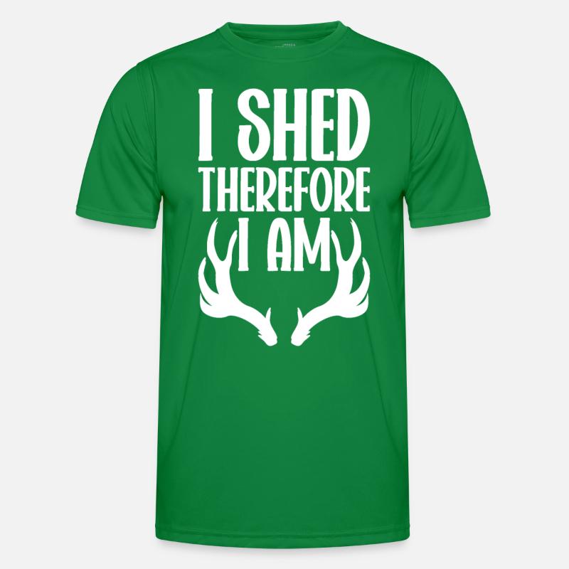 Geweihjagd Geweih Jäger Jagt Jagdtrophäe Männer Funktions-T-Shirt