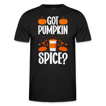 Pumpkin Spice Latte Fall Halloween Pumpkin Spice Spice - Men's Functional T-Shirt - black - Front - AI Model Male 178 dark (178cm)
