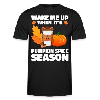 Pumpkin Spice Latte Fall Halloween Pumpkin Spice Spice - Men's Functional T-Shirt - black - Front - AI Model Male 178 dark (178cm)