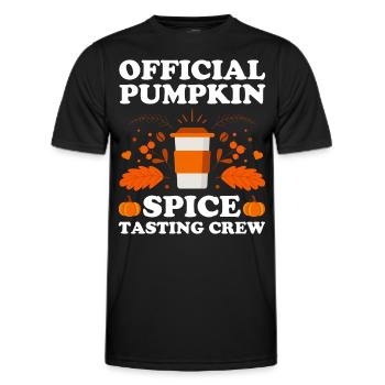 Pumpkin Spice Latte Fall Halloween Pumpkin Spice Spice - Men's Functional T-Shirt - black - Front - AI Model Male 178 dark (178cm)
