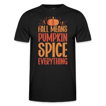 Pumpkin Spice Latte Fall Halloween Pumpkin Spice Spice - Men's Functional T-Shirt - black - Front - AI Model Male 178 dark (178cm)