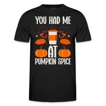 Pumpkin Spice Latte Fall Halloween Pumpkin Spice Spice - Men's Functional T-Shirt - black - Front - AI Model Male 178 dark (178cm)