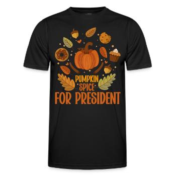 Pumpkin Spice Latte Fall Halloween Pumpkin Spice Spice - Men's Functional T-Shirt - black - Front - AI Model Male 178 dark (178cm)