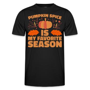 Pumpkin Spice Latte Fall Halloween Pumpkin Spice Spice - Men's Functional T-Shirt - black - Front - AI Model Male 178 dark (178cm)