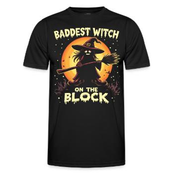 Halloween Witch Costume Witch Broom - Men's Functional T-Shirt - black - Front - AI Model Male 178 dark (178cm)