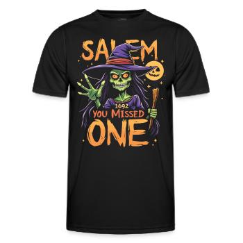 Halloween Witch Costume Witch Broom - Men's Functional T-Shirt - black - Front - AI Model Male 178 dark (178cm)