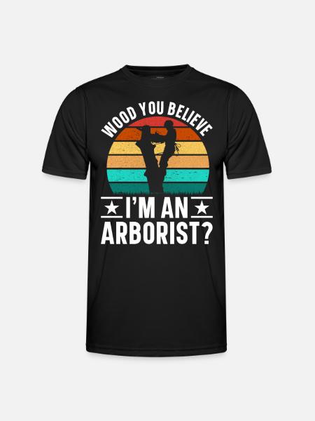 Arborist Baumpfleger Baumkletterer Baumklettern - Männer Funktions-T-Shirt - Schwarz