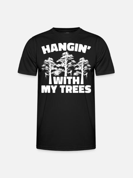 Arborist Baumpfleger Baumkletterer Baumklettern - Männer Funktions-T-Shirt - Schwarz