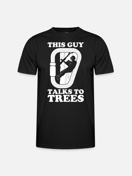 Arborist Baumpfleger Baumkletterer Baumklettern - Männer Funktions-T-Shirt - Schwarz
