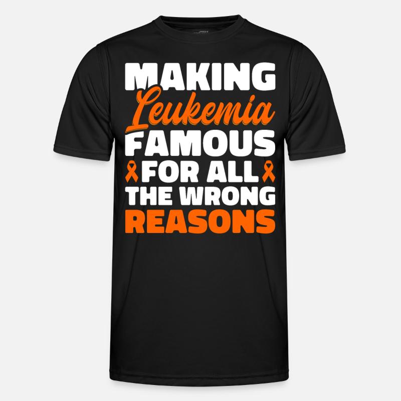 Leukämie Bewusstsein Blutkrebs Bekämpfung - Männer Funktions-T-Shirt - Schwarz
