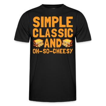 Grillkäse Gegrillter Käse Foodie Käse Sandwich - Männer Funktions-T-Shirt - Schwarz - Vorne - AI Model Male 178 dark (178cm)