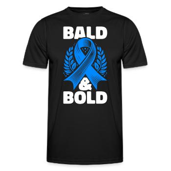 Alopecia Areata Bewusstsein Haarausfall - Männer Funktions-T-Shirt - Schwarz - Vorne - AI Model Male 178 dark (178cm)