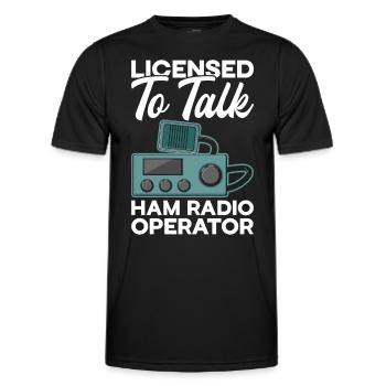 Ham Radio Amateur Radio Amateur Radio - T-shirt sport Homme - noir - Devant - AI Model Male 178 dark (178cm)