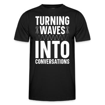 Ham Radio Amateur Radio Amateur Radio - T-shirt sport Homme - noir - Devant - AI Model Male 178 dark (178cm)