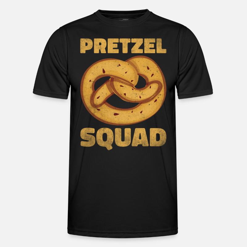 Bretzel Brezeln Bäcker Backwaren - Männer Funktions-T-Shirt - Schwarz