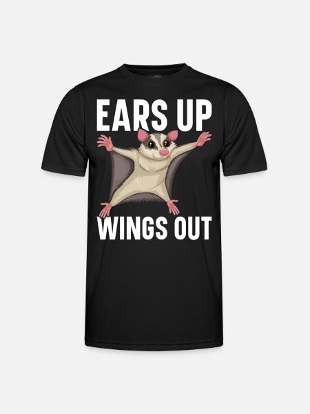 Flughörnchen Suger Glider Kurzkopfgleitbeutler - Männer Funktions-T-Shirt - Schwarz