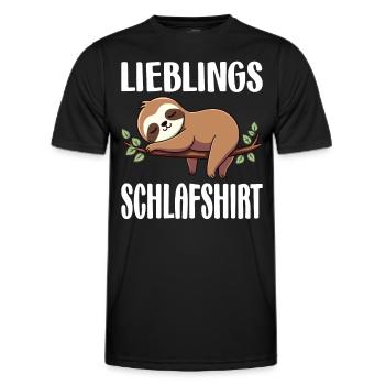 Chemise de nuit préférée Lève-tard Morning Grouches - T-shirt sport Homme - noir - Devant - AI Model Male 178 dark (178cm)