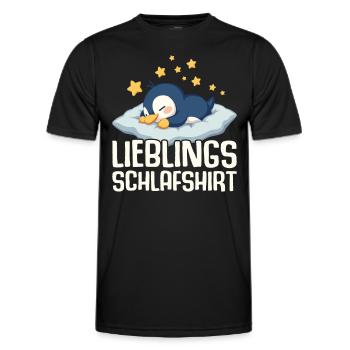 Chemise de nuit préférée Lève-tard Morning Grouches - T-shirt sport Homme - noir - Devant - AI Model Male 178 dark (178cm)