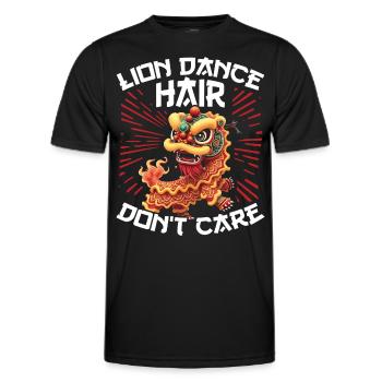 Lion Dance Chinesisches Neujahr Löwentanz - Männer Funktions-T-Shirt - Schwarz - Vorne - AI Model Male 178 dark (178cm)