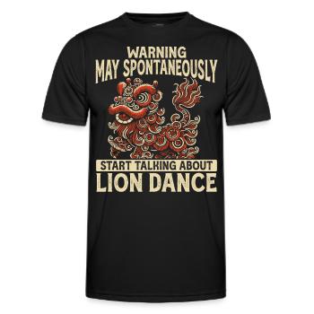 Lion Dance Chinesisches Neujahr Löwentanz - Männer Funktions-T-Shirt - Schwarz - Vorne - AI Model Male 178 dark (178cm)