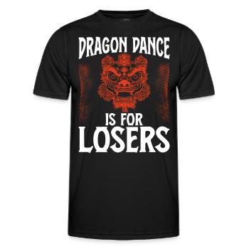 Lion Dance Chinesisches Neujahr Löwentanz - Männer Funktions-T-Shirt - Schwarz - Vorne - AI Model Male 178 dark (178cm)
