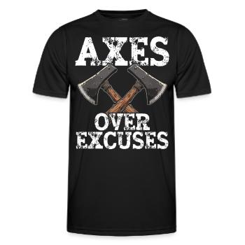 Axt Werfen Axt Werfer Axe Throwing - Männer Funktions-T-Shirt - Schwarz - Vorne - AI Model Male 178 dark (178cm)
