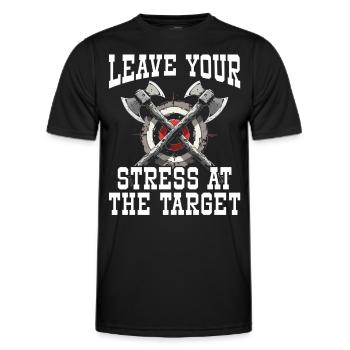 Axt Werfen Axt Werfer Axe Throwing - Männer Funktions-T-Shirt - Schwarz - Vorne - AI Model Male 178 dark (178cm)