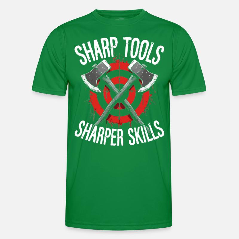 Axt Werfen Axt Werfer Axe Throwing Männer Funktions-T-Shirt