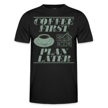 Architecte Architecture Cadeau Étudiant en architecture - T-shirt sport Homme - noir - Devant - AI Model Male 178 dark (178cm)