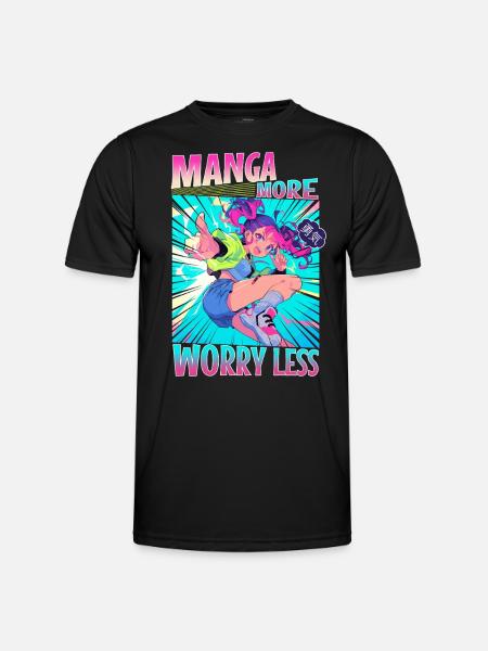 Manga Bøger Manga Elskere - Funktionsshirt til herrer - sort