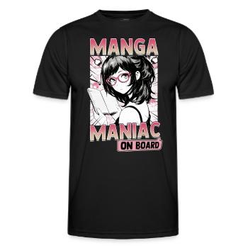 Manga Livres Amateurs de manga - T-shirt sport Homme - noir - Devant - AI Model Male 178 dark (178cm)