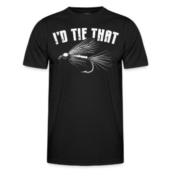 Montage de mouches Montage de mouches Pêche à la mouche Pêche à la mouche - T-shirt sport Homme - noir - Devant - AI Model Male 178 dark (178cm)