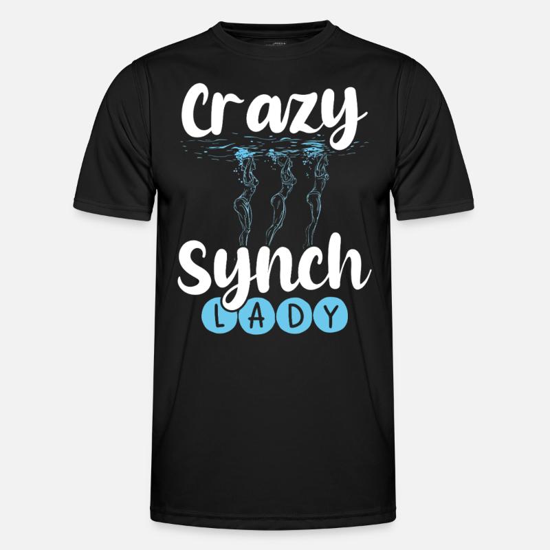 Synchronized Swimming Synchro Swimmers - Men's Functional T-Shirt - black
