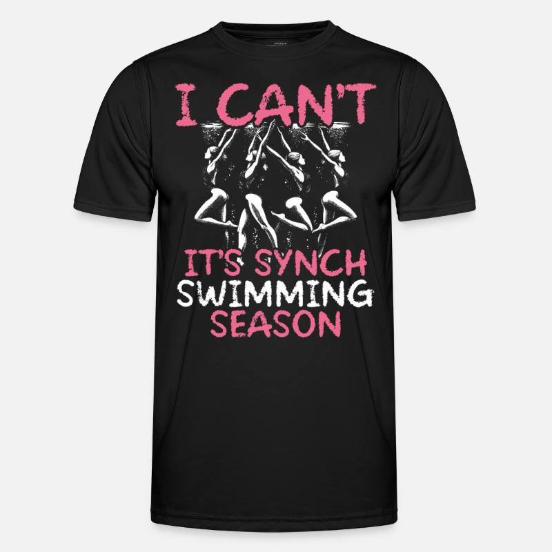 Synchronschwimmen Synchro Schwimmer - Männer Funktions-T-Shirt - Schwarz