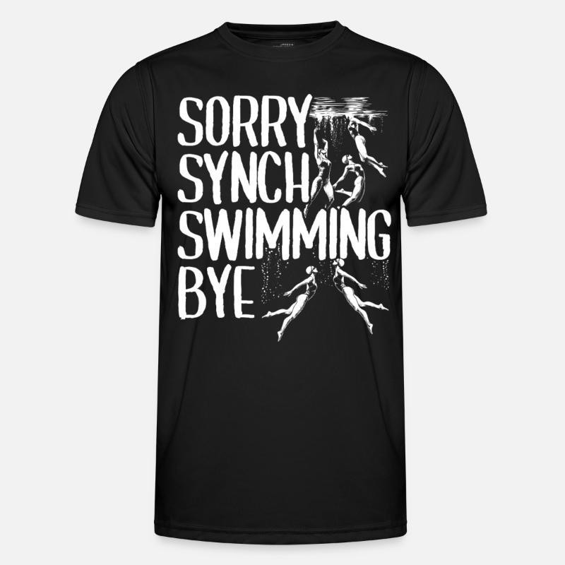 Synchronized Swimming Synchro Swimmers - Men's Functional T-Shirt - black
