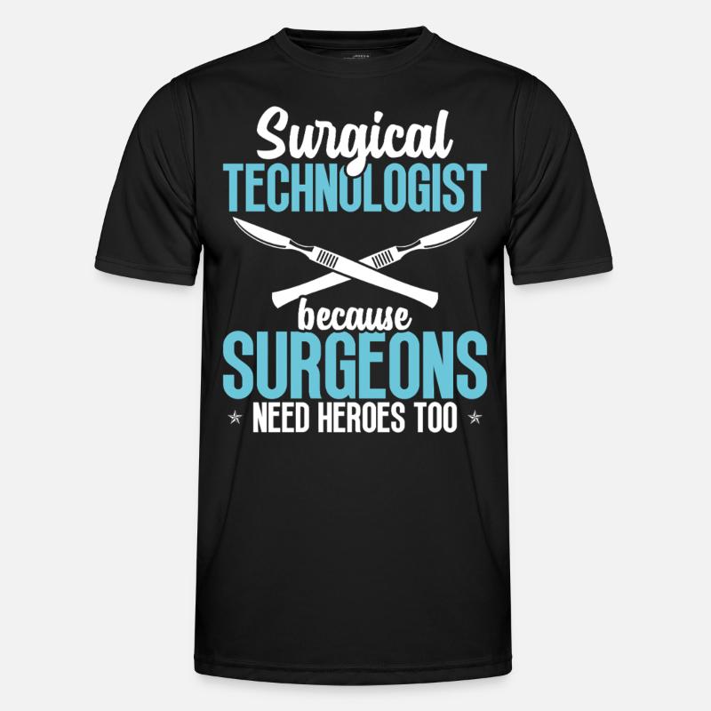 Surgical Technician Surgical Technologist - Men's Functional T-Shirt - black
