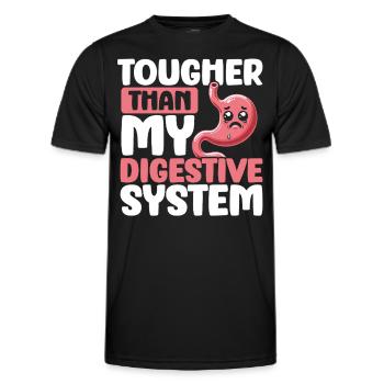 Douleur à l’estomac Survivant Douleur à l’estomac - T-shirt sport Homme - noir - Devant - AI Model Male 178 dark (178cm)