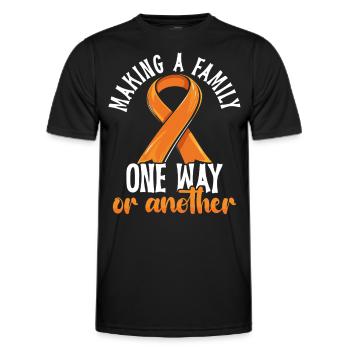Infertility awareness IVF fertilization - Men's Functional T-Shirt - black - Front - AI Model Male 178 dark (178cm)