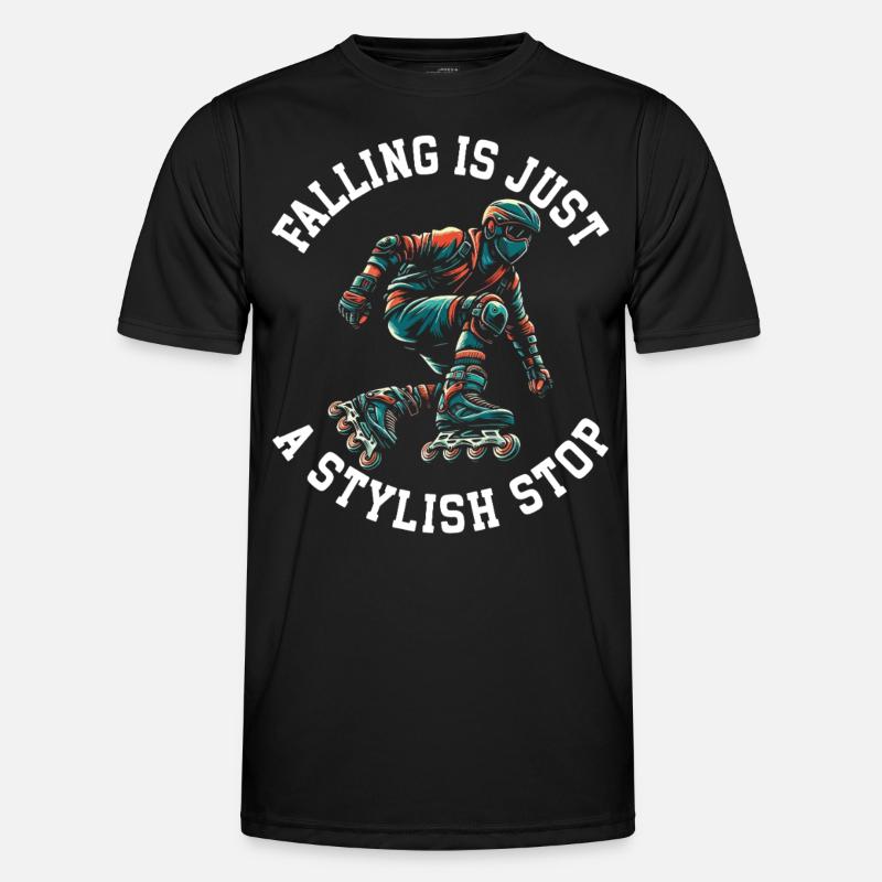 Inline Skating Rollerblading Inline Skates - Männer Funktions-T-Shirt - Schwarz