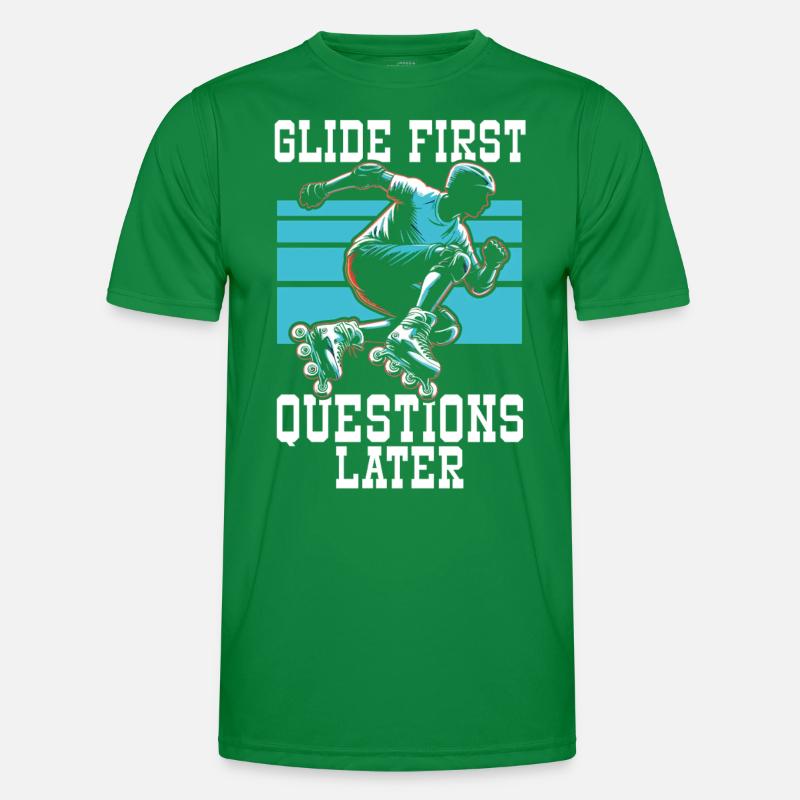 Inline Skating Rollerblading Inline Skates Men's Functional T-Shirt