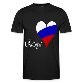 Russland Design - Männer Funktions-T-Shirt - Schwarz - Vorne - AI Model Male 178 dark (178cm)