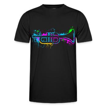 Trompete - Männer Funktions-T-Shirt - Schwarz - Vorne - AI Model Male 178 dark (178cm)
