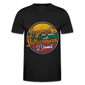 Litauen Baltisch Herkunft Geschenkidee - Männer Funktions-T-Shirt - Schwarz - Vorne - AI Model Male 178 dark (178cm)