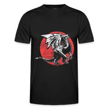 Dragon Moyen-Âge Films Cadeau - T-shirt sport Homme - noir - Devant - AI Model Male 178 dark (178cm)