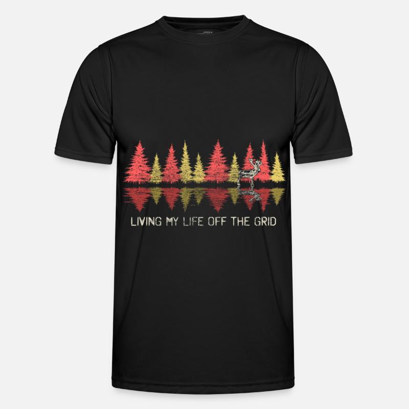 Hirsch Rotwild Tier Geschenk Männer Funktions-T-Shirt