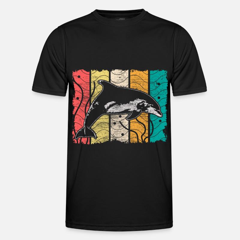 Delfin Tauchen Geschenkidee - Männer Funktions-T-Shirt - Schwarz