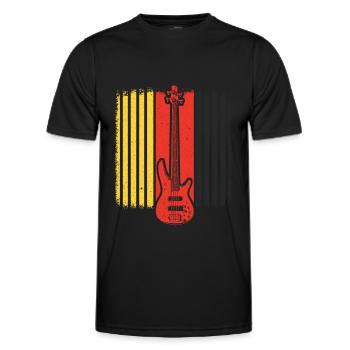 bass guitar - Men's Functional T-Shirt - black - Front - AI Model Male 178 dark (178cm)