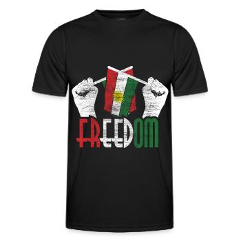 Kurdistan Land Gift - Men's Functional T-Shirt - black - Front - AI Model Male 178 dark (178cm)